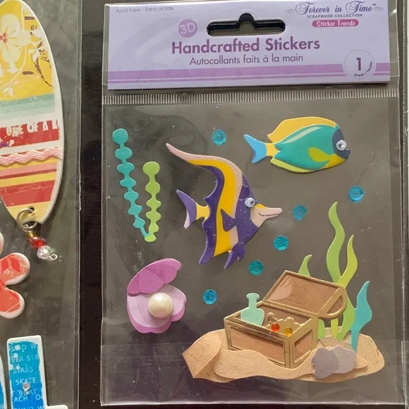 Colorful Beach-Themed Stickers Set - Picture 3 of 4